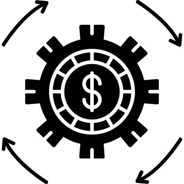 Dolar. Web simgesi basit illüstrasyon