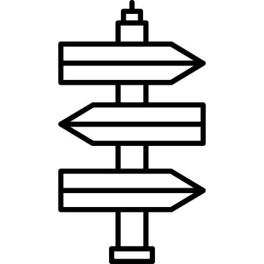 Tahta bir post simgesinin vektör illüstrasyonu