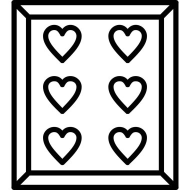 Kalp simgesinin vektör illüstrasyonu