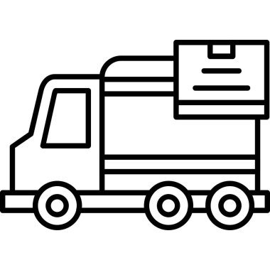 Kargo kamyonu simgesi, anahat stili