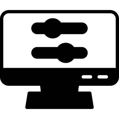 Bilgisayar. Web simgesi basit tasarım