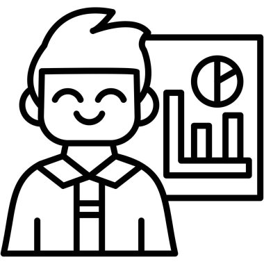 Bilim adamı. Web basit illüstrasyon tasarımı