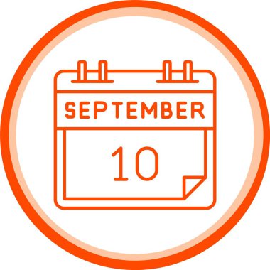 10 Eylül Simgesi, Web Kullanımı için Basit Vektör İllüstrasyonu