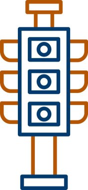TrafficLights Simgesi, Web Kullanımı için Basit Vektör İllüstrasyonu