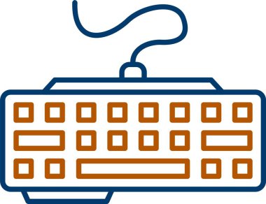 Web Kullanımı için Klavye Simgesi, Basit Vektör İllüstrasyonu