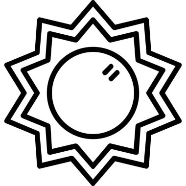 Güneş enerjisi simgesi ana hatlarıyla