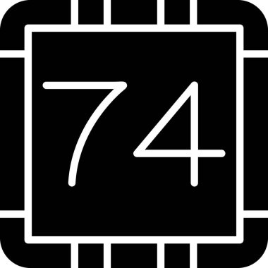 7 numaralı simge, basit tasarım