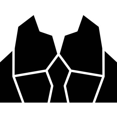 bir üçgen kümesinin siyah ve beyaz vektör çizimi