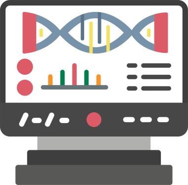 Vektör olarak DNA araştırma simgesi. logotype
