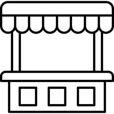 dükkan vektör çizgisi dizaynını sakla