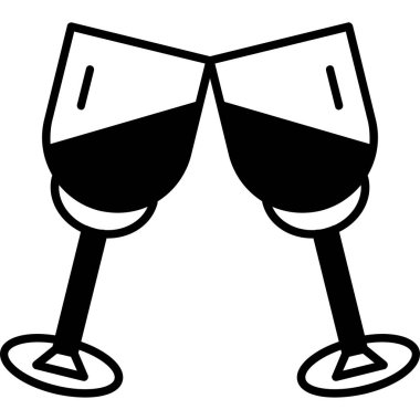 gözlük ikonu vektör illüstrasyonu