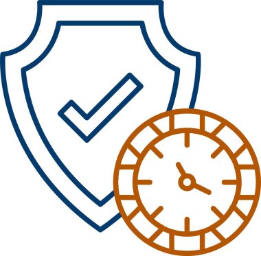 Web Kullanımı için Sigorta Simgesi, Basit Vektör İllüstrasyonu