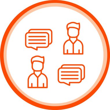 Web Kullanımı için Tartışma Simgesi, Basit Vektör İllüstrasyonu