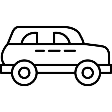 araba simgesi vektör illüstrasyonu