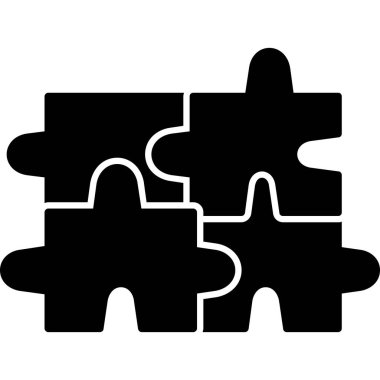 Web kullanımı için basit vektör illüstrasyonu bulmaca vektörü simgesi