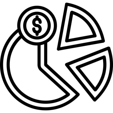 Para simgesi, basit vektör çizim