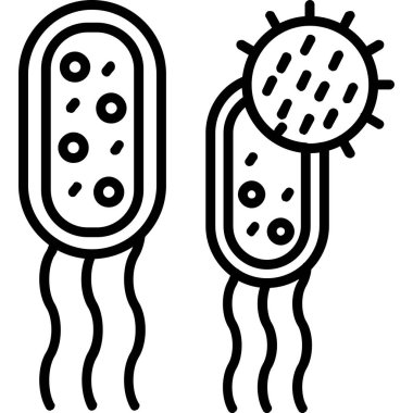 Bakteri. Web simgesi basit tasarım