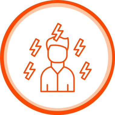 Web Kullanımı İçin Stres Simgesi, Basit Vektör İllüstrasyonu