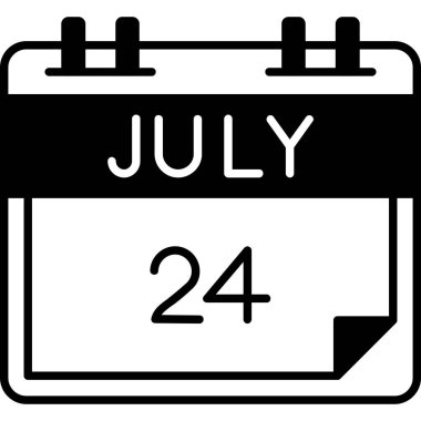 23 Temmuz - Tarih simgesi 2 Temmuz tarihli tek takvim