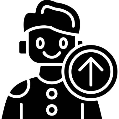 Man avatar simgesi, vektör illüstrasyonu