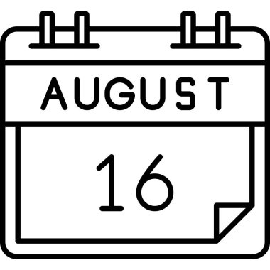 Takvim simgesinin vektör illüstrasyonu