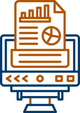 Web Kullanımı için Çevrimiçi Simge, Basit Vektör İllüstrasyonu