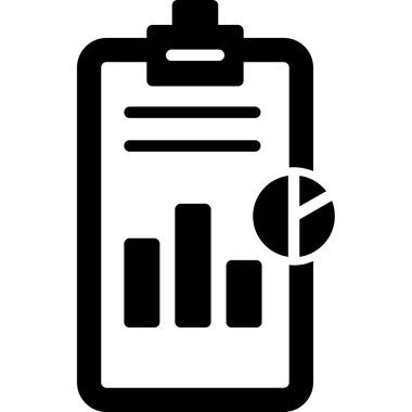 iş raporu ikon vektör illüstrasyonu