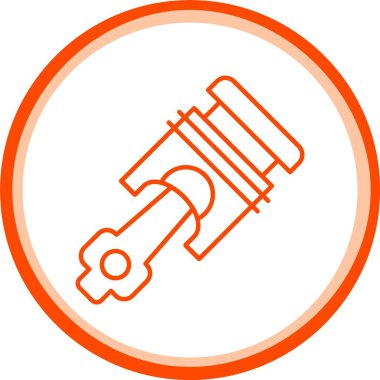 Piston Simgesi, Web Kullanımı için Basit Vektör İllüstrasyonu