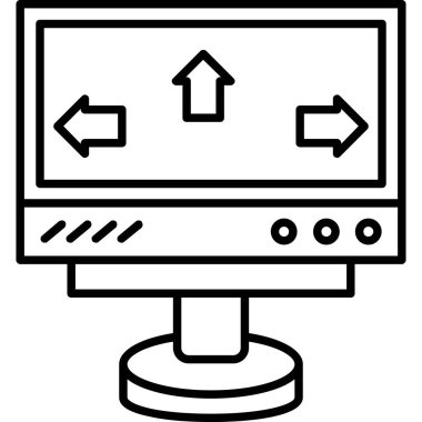 bilgisayar ekranı simgesi. beyaz arkaplanda izole edilmiş web tasarımı için bilgisayar ekran ikonu