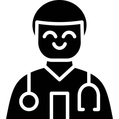 Doktor. Web simgesi basit tasarım