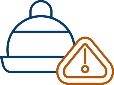 HotFood Simgesi, Web Kullanımı için Basit Vektör İllüstrasyonu