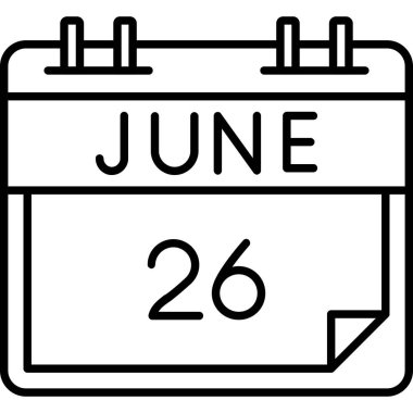 Haziran 23 rd vektör simgesi kolayca değiştirilebilir ya da düzenlenebilir