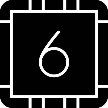 Moda tarzında izole edilmiş altıncı simge