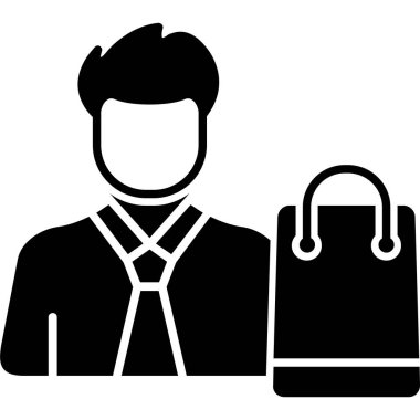 çanta alışverişi işadamı simgesi