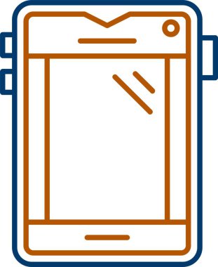 cep telefonu simgesi. hat telefon telefon vektör simgesi rengi düz izole