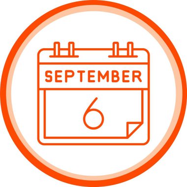 6 Eylül Simgesi, Web Kullanımı için Basit Vektör İllüstrasyonu