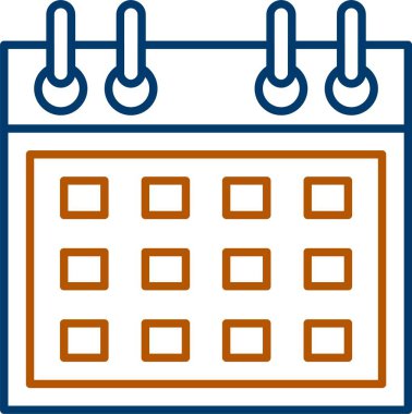 Web Kullanımı için Takvim Simgesi, Basit Vektör İllüstrasyonu