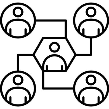 ağ paylaşım simgesi çizimi