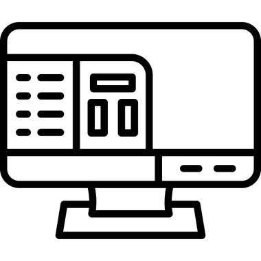 bilgisayar simgesi vektör illüstrasyonu