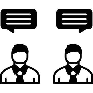 Farklı simgelere sahip iş adamı