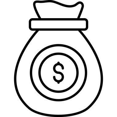 para çantası simgesi vektör taslağı tasarımı