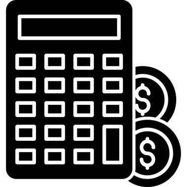 hesap makinesi simgesi vektör illüstrasyonu