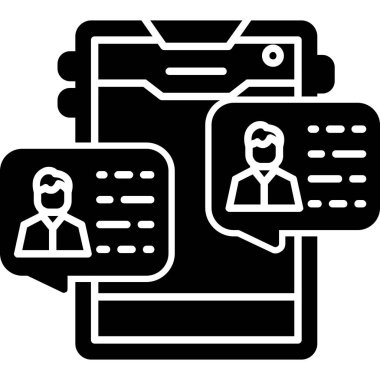 Konferans toplantı simgesi ana hatları biçiminde