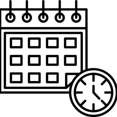 Takvim simgesi vektör illüstrasyonu
