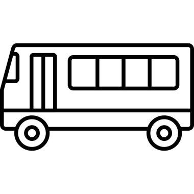 bus simgesi vektör illüstrasyonu