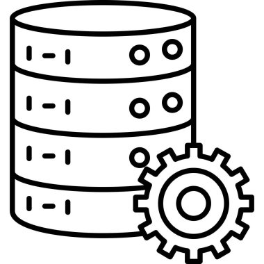 veritabanı. Web simgesi basit illüstrasyon