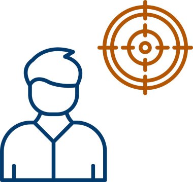 Web Kullanımı için Amaç Simgesi, Basit Vektör İllüstrasyonu