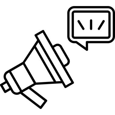 Megafon. Web kullanımı için basit tasarım, Basit Vektör İllüstrasyonu