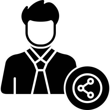 İş adamı simgesi vektör illüstrasyonu