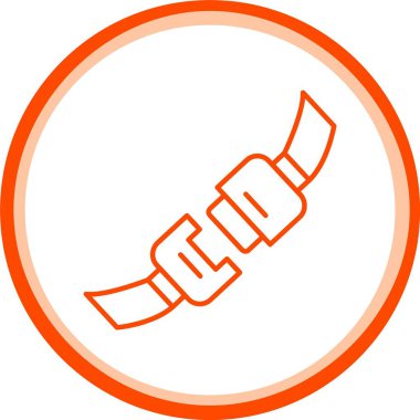 Emniyet kemeri simgesi, Web Kullanımı için Basit Vektör İllüstrasyonu